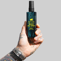 Ruffians Beach Salt Spray in barber hand